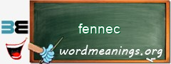 WordMeaning blackboard for fennec